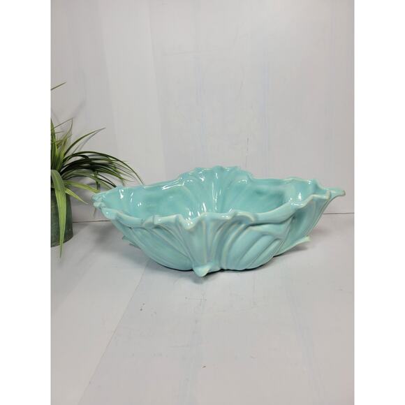 Vintage Aqua Pottery Console Bowl Planter USA 538 - Picture 1 of 6